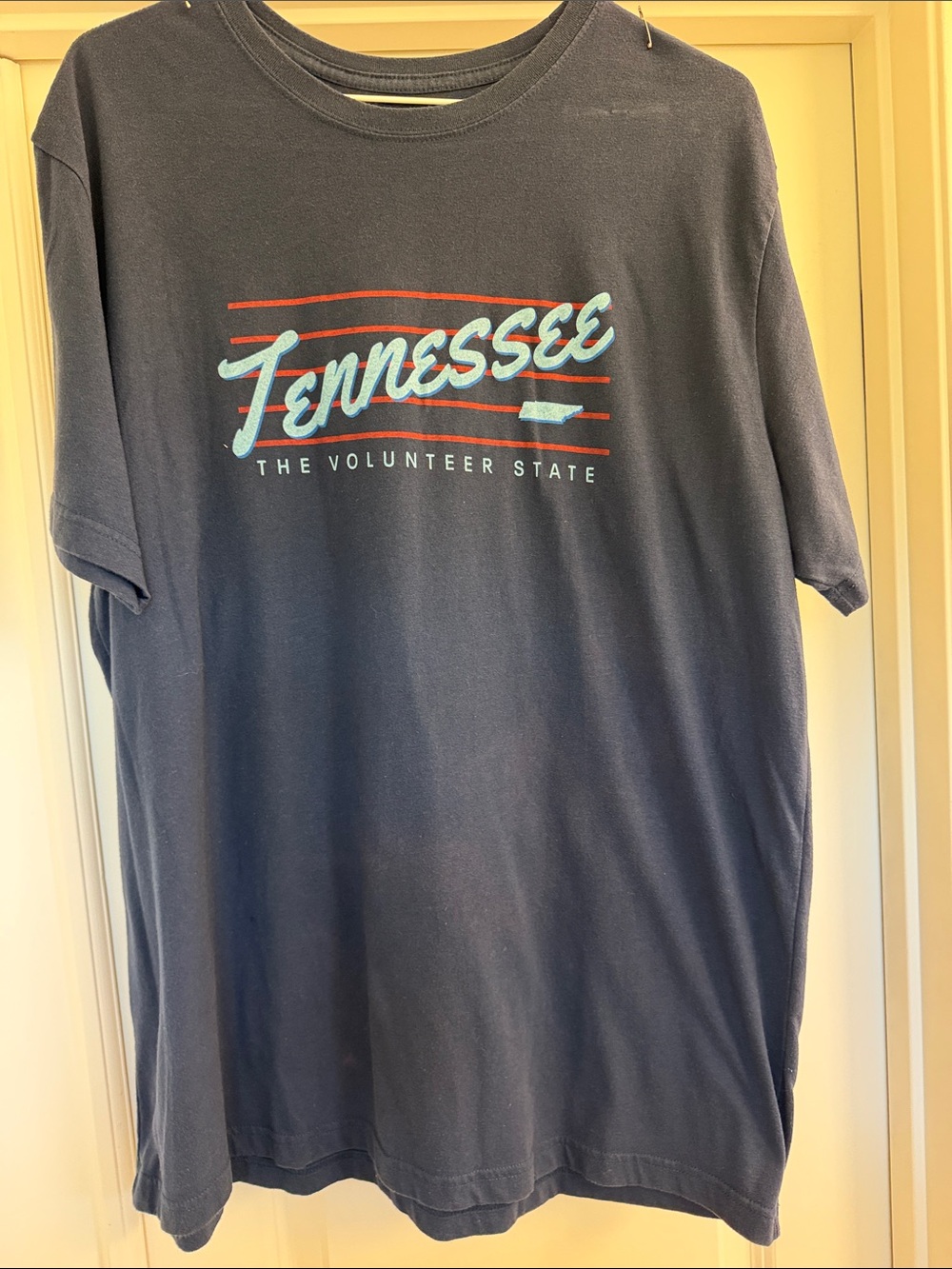 State of Mind Tennessee Graphic Tee - Navy with Red & Light Blue Accents
